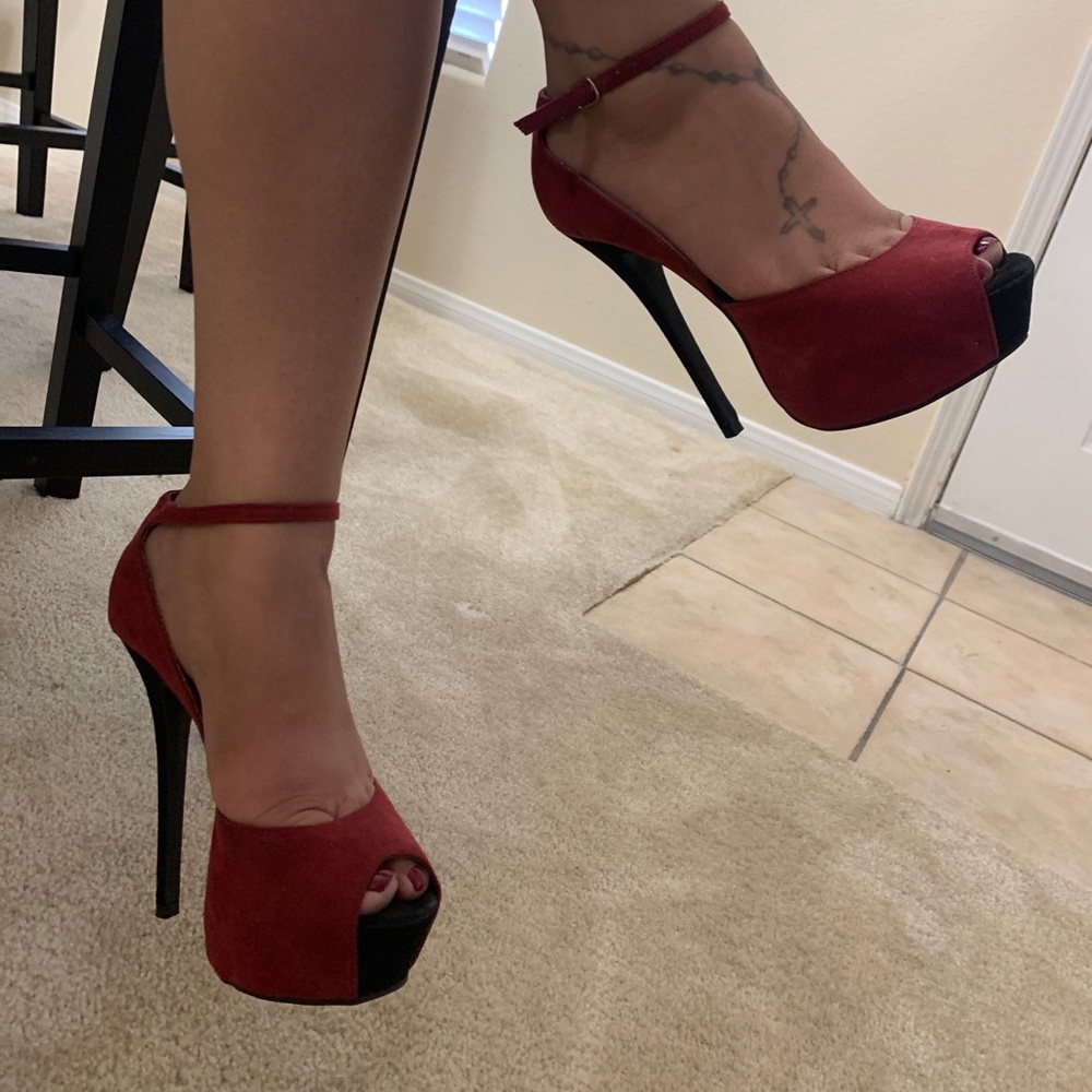 Burgundy Stiletto heels